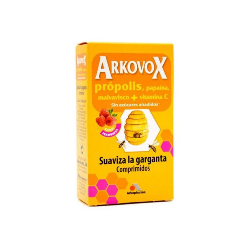 ARKOVOX PROPOLIS + VITAMINA C COMP MASTICABLES 24 COMP SABOR FRAMBUESA