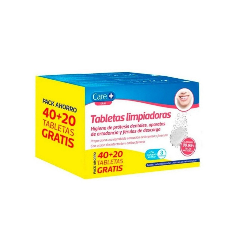 CARE+ TABLETAS LIMPIAODRAS 40+20 PACK AHORRO