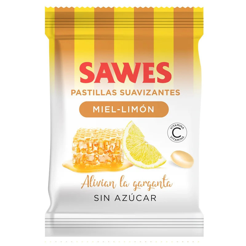 SAWES CARAMELOS BOLSA SIN AZUCAR BOLSA MIEL CON LIMON 50 G